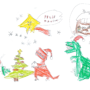 PREMIO ACCÉSIT «Navidad Prehistórica» (nº 2) Autor: Julián (7 años)